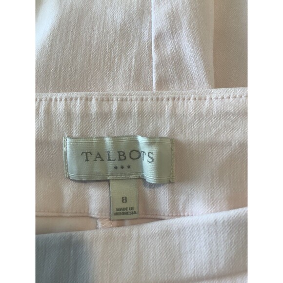 🌸 Talbots Light Pink Textured Ankle Pants Size 8 - Picture 4 of 4